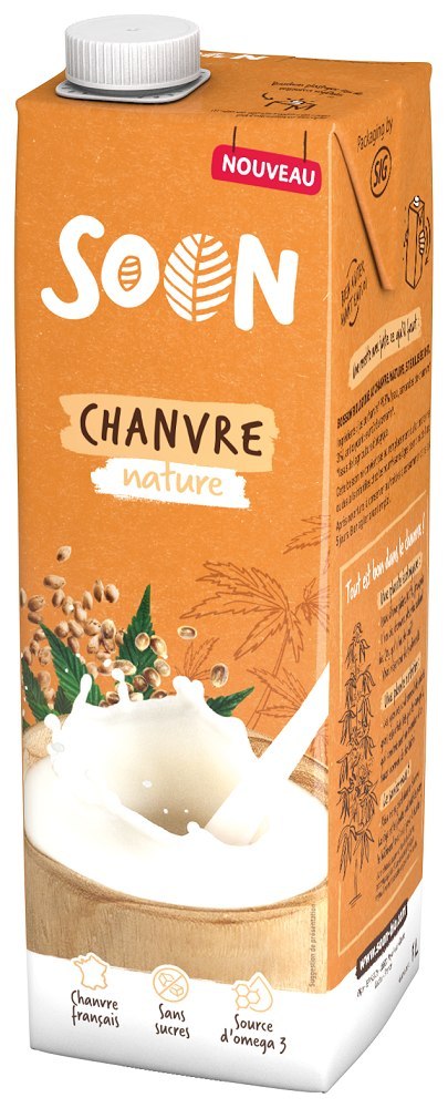 NAPÓJ Z KONOPI OMEGA-3 BEZ CUKRU BIO 1 L - SOJADE (SOON) SOJADE (desery i produkty roślinne)