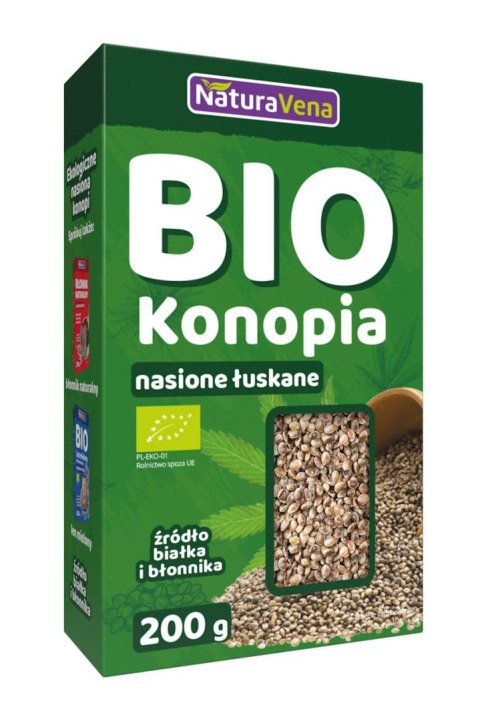 NASIONA KONOPI ŁUSKANE BIO 200 g - NATURAVENA NATURAVENA BIO