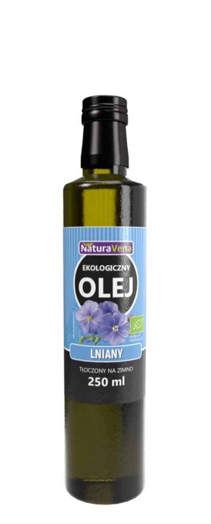 OLEJ LNIANY TŁOCZONY NA ZIMNO BIO 250 ml - NATURAVENA NATURAVENA BIO