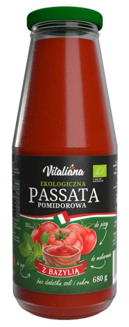 SOS POMIDOROWY PASSATA Z BAZYLIĄ BIO 680 g - VITALIANA VITALIANA