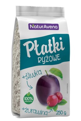 PŁATKI RYŻOWE Z ŻURAWINĄ I ŚLIWKĄ 250 g - NATURAVENA NATURAVENA