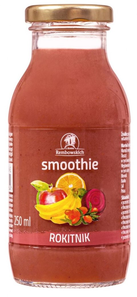 SMOOTHIE JABŁKO - BANAN - CZARNA PORZECZKA - BURAK - ROKITNIK 250 ml - REMBOWSCY REMBOWSCY (soki, lemoniady)