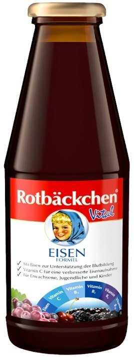 SOK WIELOOWOCOWY Z ŻELAZEM I WITAMINAMI C, B1, B2, B6, B12 450 ml - ROTBACKCHEN ROTBACKCHEN (soki, napoje)