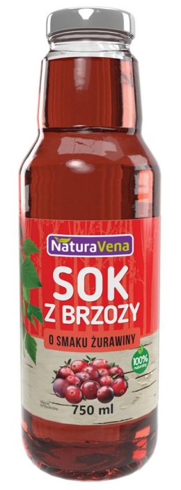 SOK Z BRZOZY Z ŻURAWINĄ 750 ml - NATURAVENA NATURAVENA