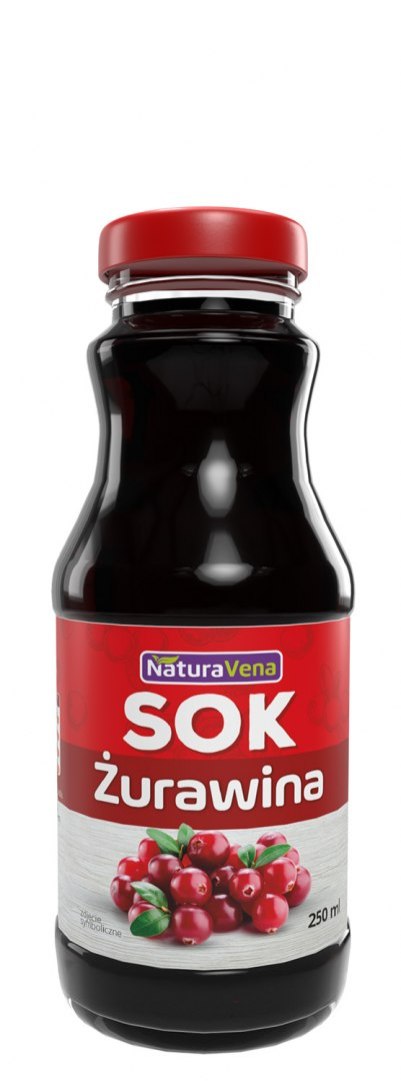 SOK Z ŻURAWINY 100 % 250 ml - NATURAVENA NATURAVENA