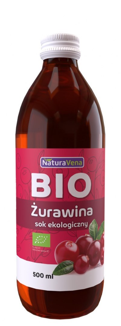 SOK Z ŻURAWINY 100 % BIO 500 ml - NATURAVENA NATURAVENA BIO