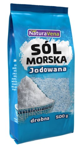 SÓL MORSKA DROBNO MIELONA JODOWANA 500 g - NATURAVENA NATURAVENA