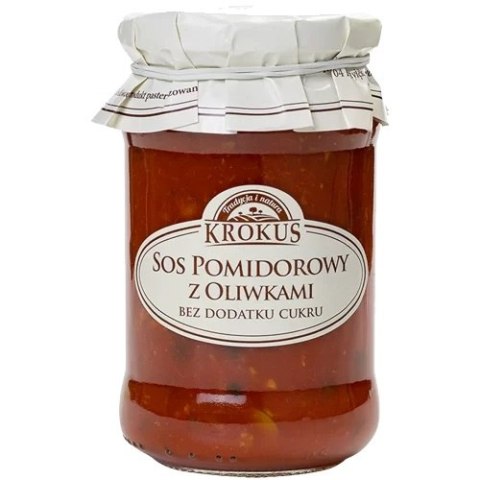 SOS POMIDOROWY Z OLIWKAMI BEZ DODATKU CUKRU 340 g - KROKUS KROKUS (przetwory owocowe i warzywne)