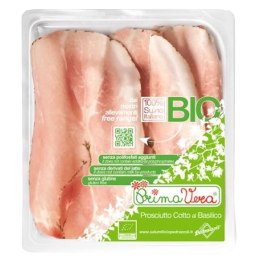 SZYNKA GOTOWANA PROSCIUTTO COTTO Z BAZYLIĄ PLASTRY BEZGLUTENOWA BIO 100 g - PRIMAVERA PRIMAVERA (wędliny wieprzowe)