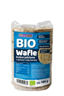 WAFLE KUKURYDZIANE Z QUINOA I SOLĄ MORSKĄ BIO 100 g - NATURAVENA NATURAVENA BIO