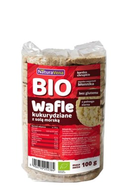 WAFLE KUKURYDZIANE Z SOLĄ MORSKĄ BIO 100 g - NATURAVENA NATURAVENA BIO