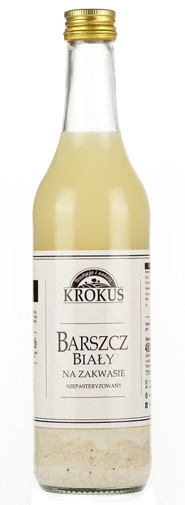 BARSZCZ BIAŁY NA ZAKWASIE NIEPASTERYZOWANY 480 ml - KROKUS KROKUS (przetwory owocowe i warzywne)