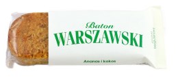 BATON ANANAS I KOKOS BEZGLUTENOWY 50 g - BATON WARSZAWSKI BATON WARSZAWSKI (batony, ciastka)