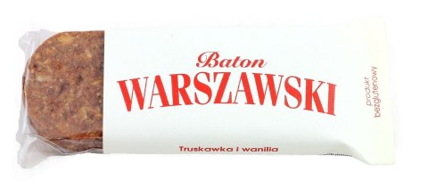 BATON TRUSKAWKOWY Z WANILIĄ BEZGLUTENOWY 50 g - BATON WARSZAWSKI BATON WARSZAWSKI (batony, ciastka, kremy)