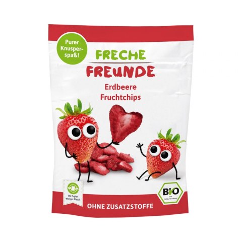 CHIPSY TRUSKAWKOWE DLA DZIECI BEZGLUTENOWE BIO 12 g - FRECHE FREUNDE FRECHE FREUNDE (musy owocowe, przekąski)