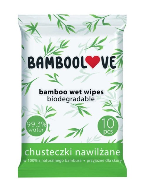 CHUSTECZKI BAMBUSOWE NAWILŻANE 10 szt. - BAMBOOLOVE BAMBOOLOVE (pieluchy)