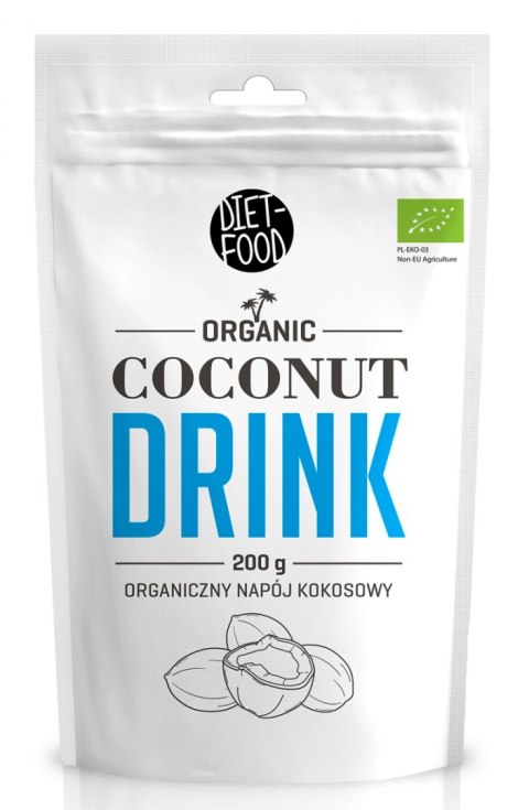 COCONUT MILK - NAPÓJ KOKOSOWY W PROSZKU BIO 200 g - DIET-FOOD DIET-FOOD