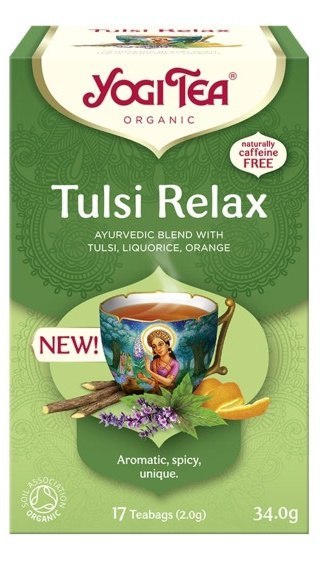 HERBATKA AJURWEDYJSKA TULSI RELAX BIO (17 x 2 g) 34 g - YOGI TEA YOGI TEA (herbaty i herbatki)