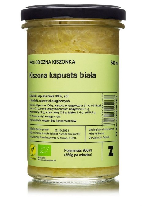 KAPUSTA KISZONA Z MARCHEWKĄ BIO 540 g (500 g) - DELIKATNA (ZAKWASOWNIA) DELIKATNA (Zakwasownia)