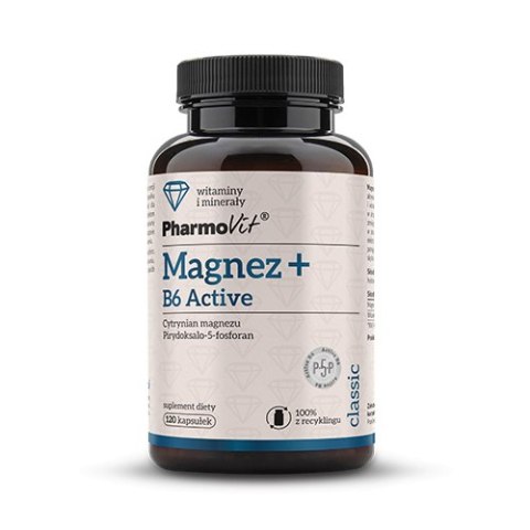 MAGNEZ + WITAMINA B6 ACTIV BEZGLUTENOWY 120 KAPSUŁEK - PHARMOVIT (CLASSIC) PHARMOVIT (suplementy diety)