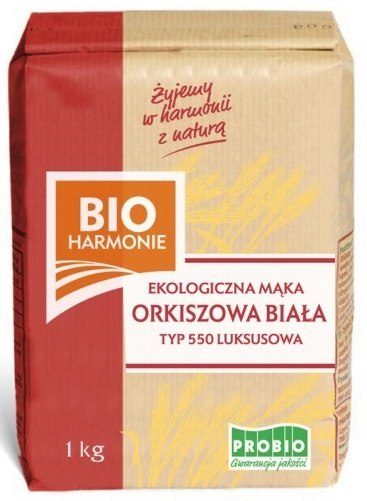 MĄKA ORKISZOWA LUKSUSOWA TYP 550 BIO 1 kg - PROBIO (BIOHARMONIE) PROBIO (mieszanki do wypieków, mąki)