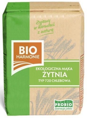 MĄKA ŻYTNIA CHLEBOWA TYP 720 BIO 1 kg - PROBIO (BIOHARMONIE) PROBIO (mieszanki do wypieków, mąki)