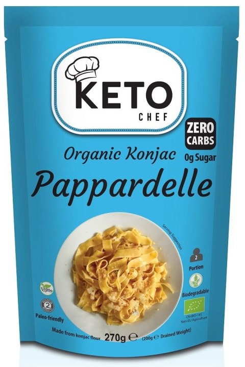 MAKARON (KONJAC) PAPPARDELLE BEZGLUTENOWY BIO 270 g (200 g) - KETO CHEF (BETTER THAN FOODS) KETO CHEF (makarony konjac)