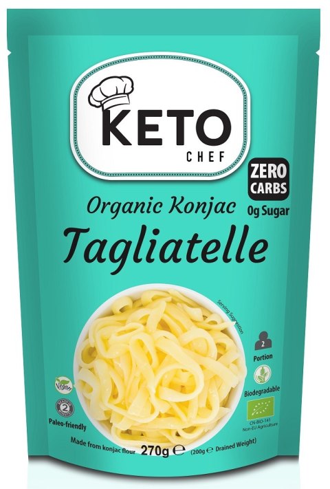 MAKARON (KONJAC) TAGLIATELLE BEZGLUTENOWY BIO 270 g (200 g) - KETO CHEF (BETTER THAN FOODS) KETO CHEF (makarony konjac)