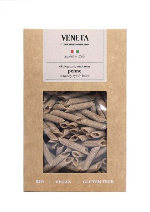 MAKARON (RYŻOWY RAZOWY Z IMBIREM) PENNE BEZGLUTENOWY BIO 250 g - VENETA VENETA (włoskie makarony oraz sosy)