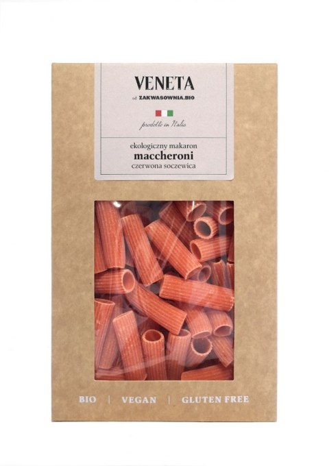 MAKARON (Z SOCZEWICY CZERWONEJ) MACCHERONI BEZGLUTENOWY BIO 250 g - VENETA VENETA (włoskie makarony oraz sosy)