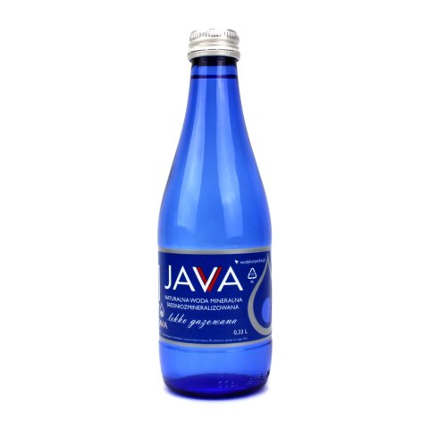 NATURALNA WODA MINERALNA ŚREDNIOZMINERALIZOWANA LEKKO GAZOWANA 330 ml (SZKŁO) - JAVA JAVA (wody alkaliczne)