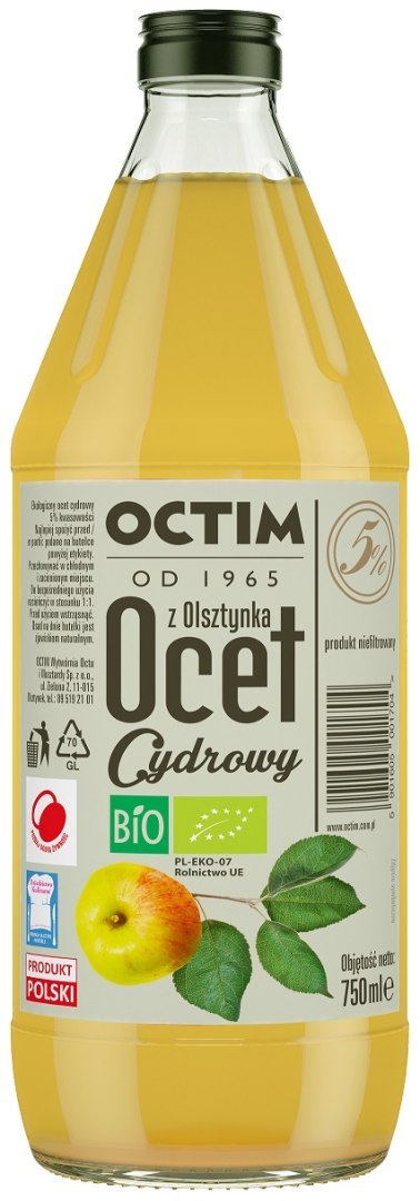 OCET CYDROWY 5 % BIO 750 ml - OCTIM OCTIM (octy,musztardy)