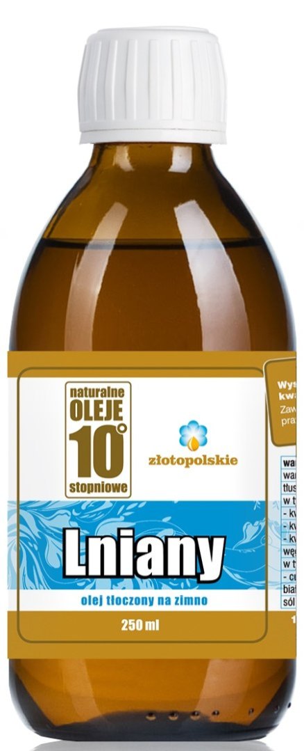 OLEJ LNIANY TŁOCZONY NA ZIMNO 250 ml - ZŁOTO POLSKIE ZŁOTO POLSKIE (oleje)