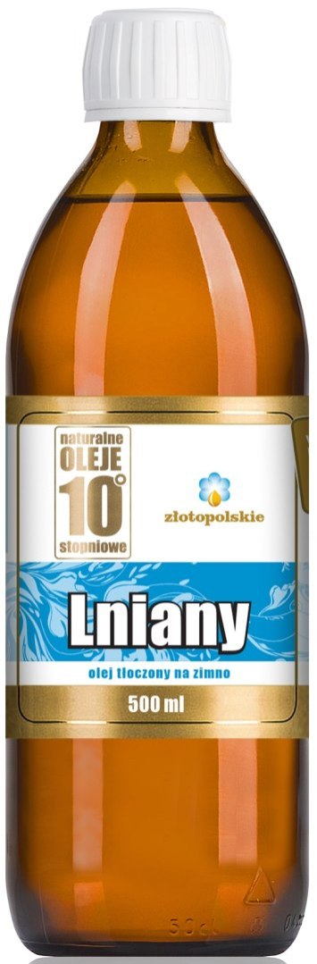 OLEJ LNIANY TŁOCZONY NA ZIMNO 500 ml - ZŁOTO POLSKIE ZŁOTO POLSKIE (oleje)