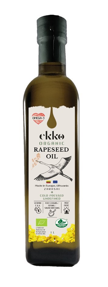 OLEJ RZEPAKOWY VIRGIN OMEGA-3 BIO 1 L - EKKO EKKO (oleje)