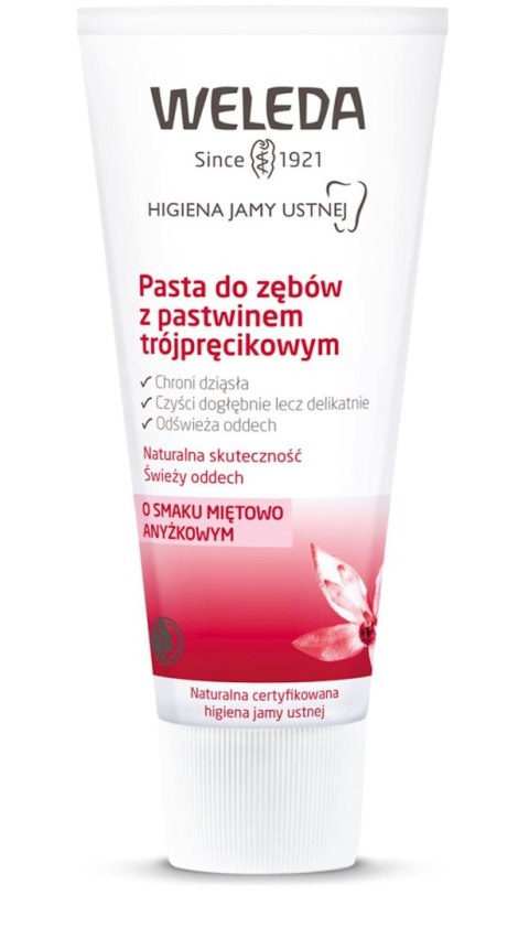 PASTA DO ZĘBÓW Z PASTWINEM TRÓJPRĘCIKOWYM BEZ FLUORU ECO 75 ml - WELEDA WELEDA (kosmetyki)