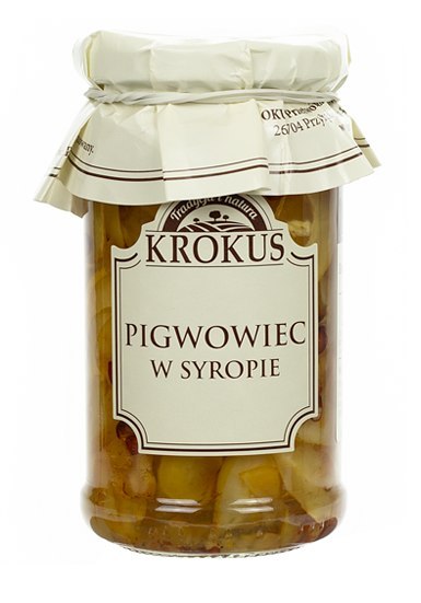 PIGWOWIEC W SYROPIE BEZGLUTENOWY 240 g (80 g) - KROKUS KROKUS (przetwory owocowe i warzywne)