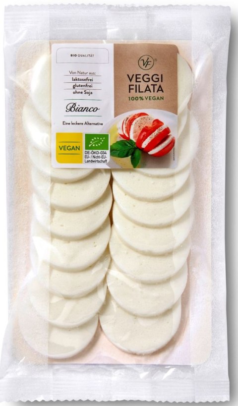 PRODUKT WEGAŃSKI A'LA MOZZARELLA BEZGLUTENOWY BIO 150 g - VEGGI FILATA VEGGI FILATA (sery wegańskie)