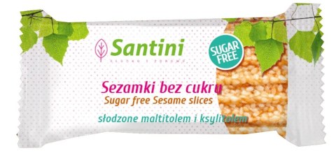 SEZAMKI SŁODZONE MALTITOLEM I KSYLITOLEM 27 g - SANTINI SANTINI (ksylitol, gurmy do żucia SPRY)