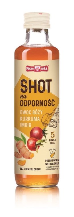 SHOT NA ODPORNOŚĆ OWOC RÓŻY - KURKUMA - IMBIR BEZ DODATKU CUKRU 250 ml - POLSKA RÓŻA POLSKA RÓŻA (soki owocowe, syropy, shoty)