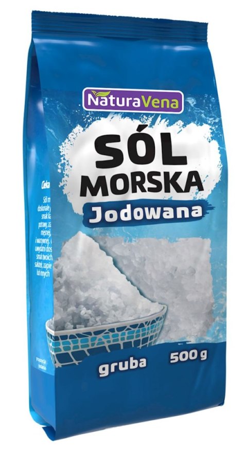 SÓL MORSKA GRUBO MIELONA JODOWANA 500 g - NATURAVENA NATURAVENA