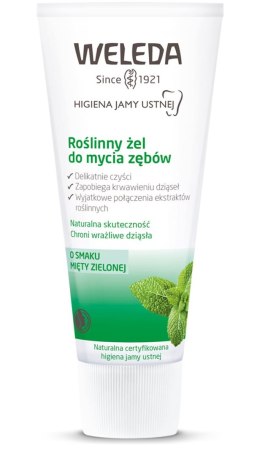 ŻEL ROŚLINNY DO MYCIA ZĘBÓW BEZ FLUORU O SMAKU MIĘTY ZIELONEJ ECO 75 ml - WELEDA WELEDA (kosmetyki)