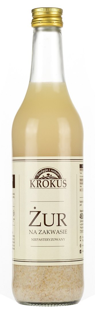 ŻUR NA ZAKWASIE NIEPASTERYZOWANY 480 ml - KROKUS KROKUS (przetwory owocowe i warzywne)