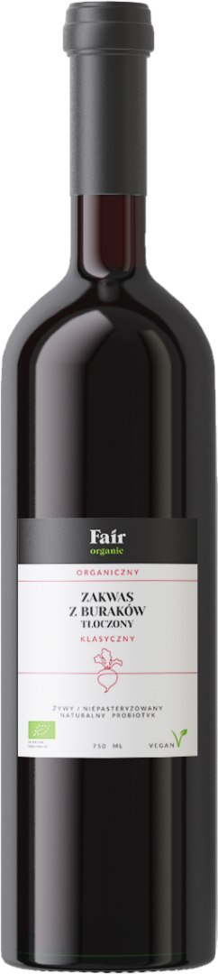 ŻYWY ZAKWAS Z BURAKÓW KLASYCZNY BIO 750 ml - FAIR ORGANIC FAIR ORGANIC (soki)