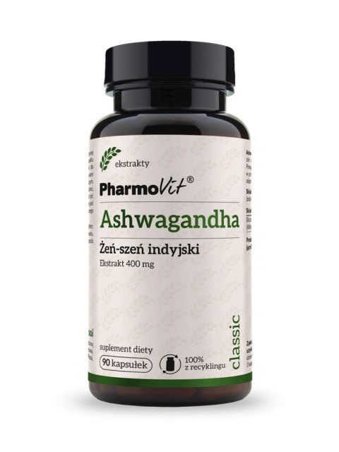 ASHWAGANDHA EKSTRAKT (400 mg) 90 KAPSUŁEK - PHARMOVIT (CLASSIC) PHARMOVIT (suplementy diety)