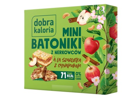 BATONIKI MINI Z NERKOWCÓW A'LA SZARLOTKA Z CYNAMONEM (6 x 17 g) 102 g - DOBRA KALORIA DOBRA KALORIA (batony, produkty śniad. i wege)