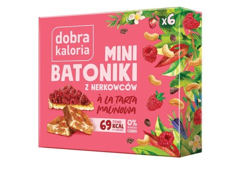 BATONIKI MINI Z NERKOWCÓW A'LA TARTA MALINOWA (6 x 17 g) 102 g - DOBRA KALORIA DOBRA KALORIA (batony, produkty śniad. i wege)