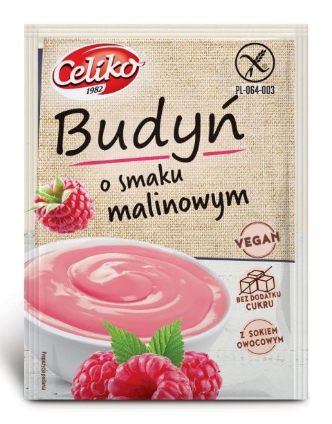 BUDYŃ O SMAKU MALINOWYM BEZGLUTENOWY 40 g - CELIKO CELIKO (batony, galaretki, mieszanki do wypieków)