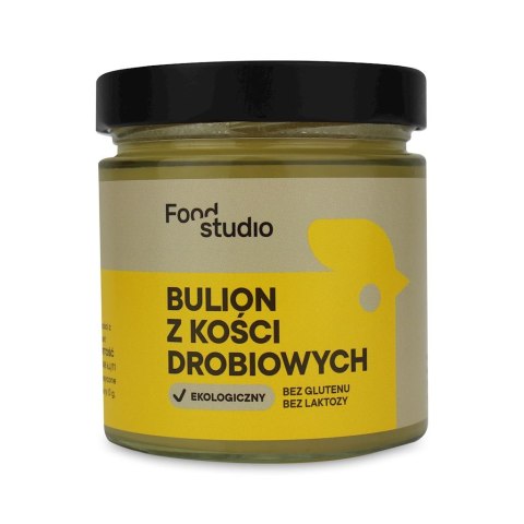 BULION DROBIOWY BEZGLUTENOWY BIO (SŁOIK) 350 ml - FOOD STUDIO FOOD STUDIO (buliony w płynie, smalce, tłuszcze)