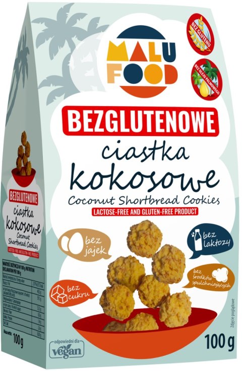 CIASTKA KOKOSOWE BEZ CUKRU BEZGLUTENOWE 100 g - MALU FOOD MALU FOOD (ciastka)